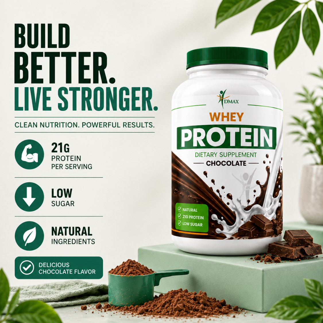 D’max Whey Protein — Chocolate