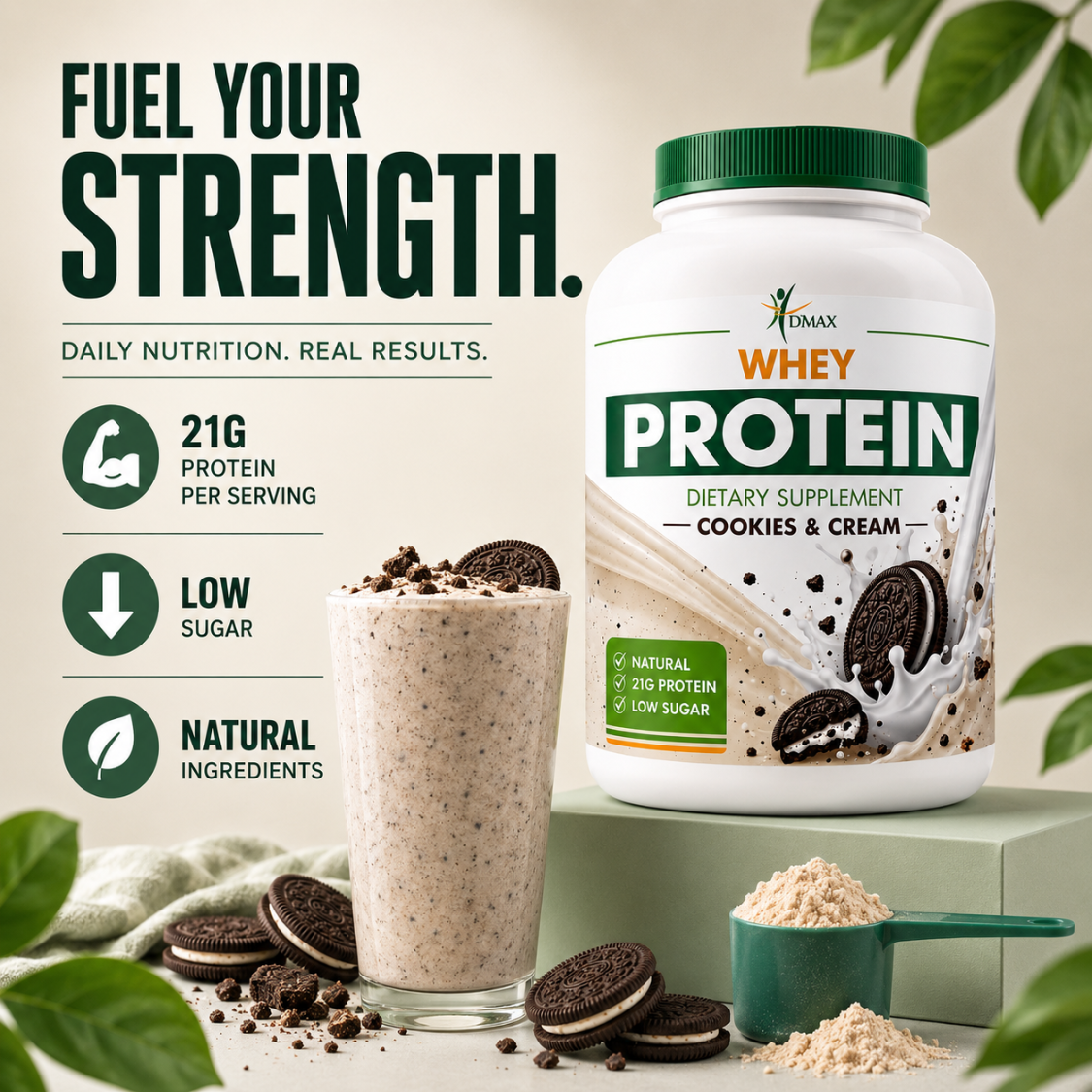 Whey Protein — Cookies & Cream