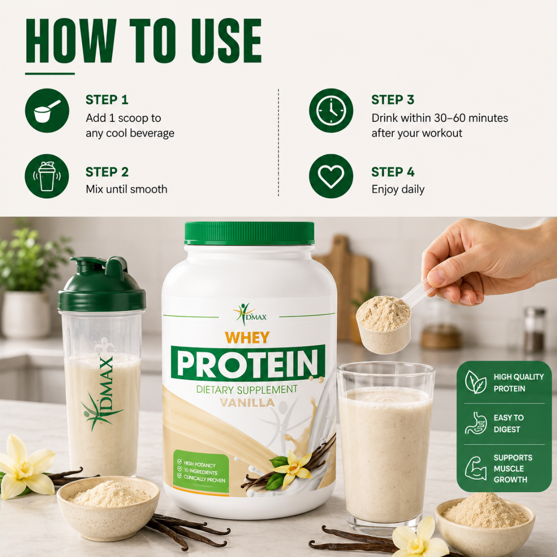 D’MAX Whey Protein — Vanilla