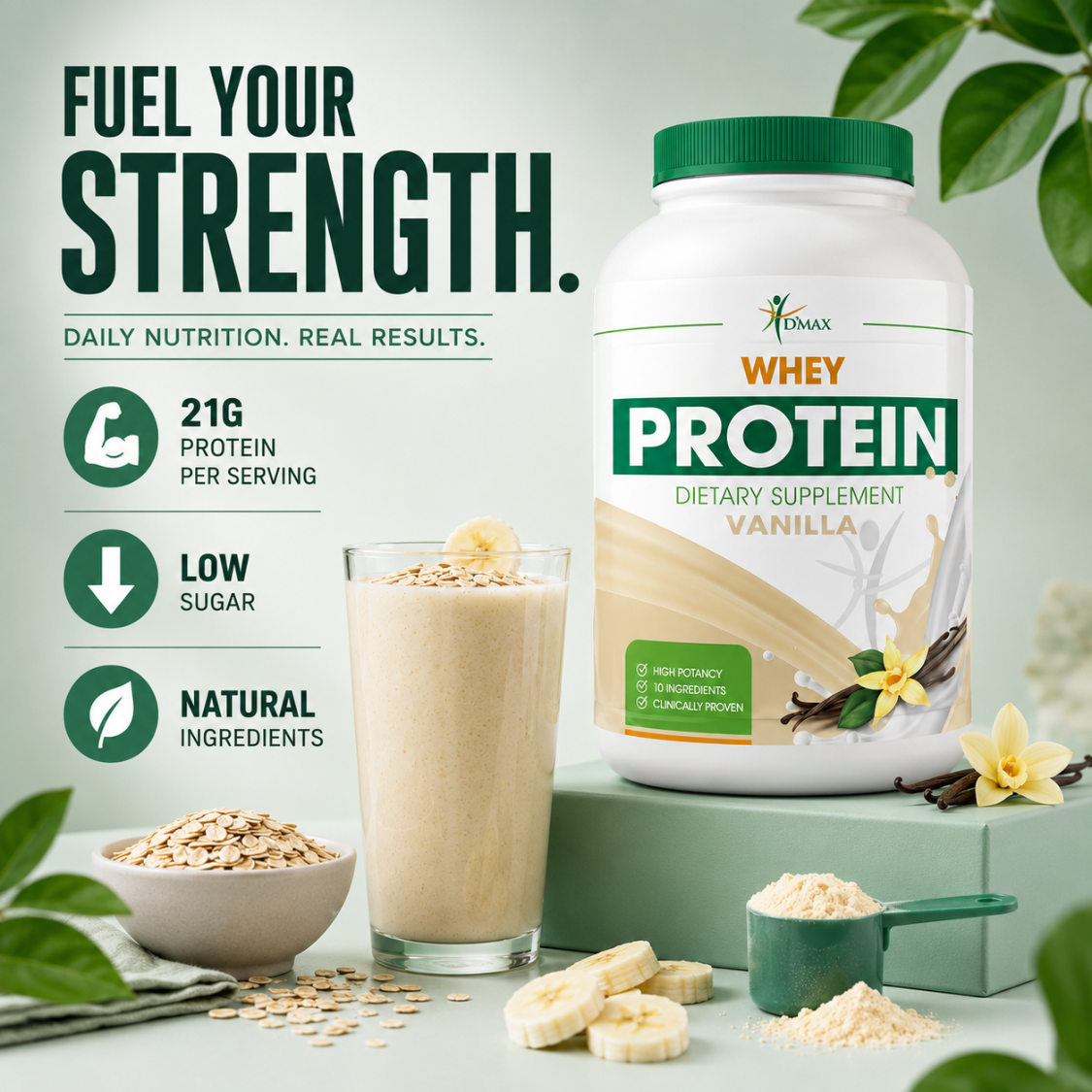D’MAX Whey Protein — Vanilla